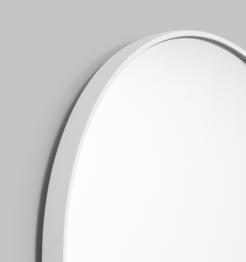 BJORN OVAL MIRROR BRIGHT WHITE